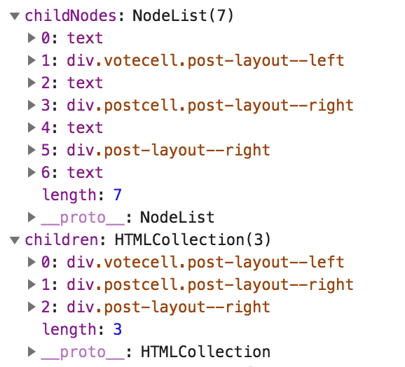 childNodes-vs-children